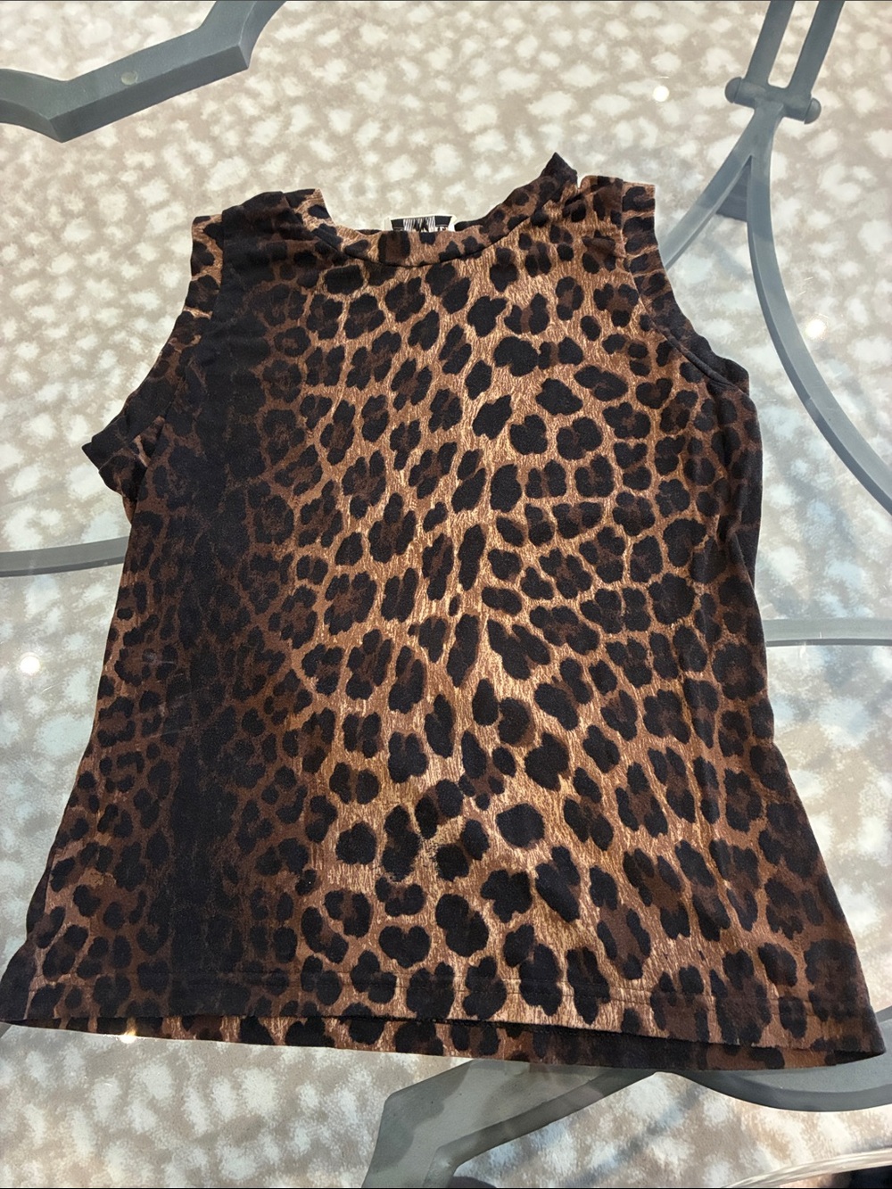 WEILL Leopard Print Sleeveless Women’s Top in Brown and Black size 6